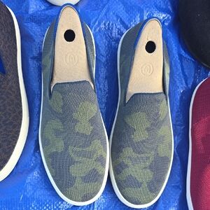Rothy's Green and Blue Slip-On Shoes